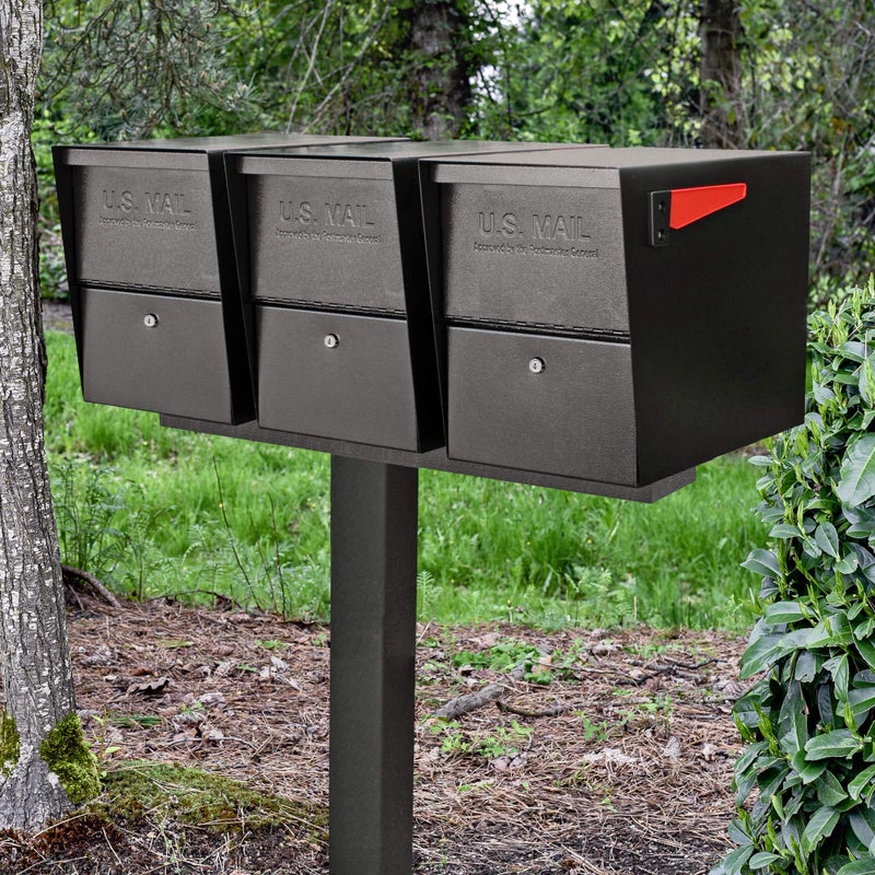 Mail Boss 7140 Box Spreader Bar, For Three-Mailbox Applications, Black - Image 2